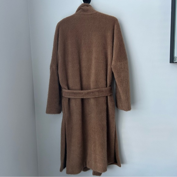 Zara Fuzzy Belted Robe Coat - Picture 3 of 10